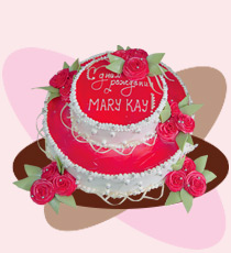 Фотография корпоративного торта для фирмы Mary Kay.